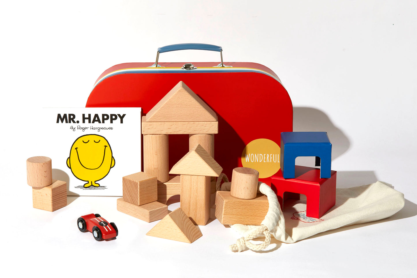 My First Wooden Blocks Suitcase - oversized for Toddlers aged 12 mths+