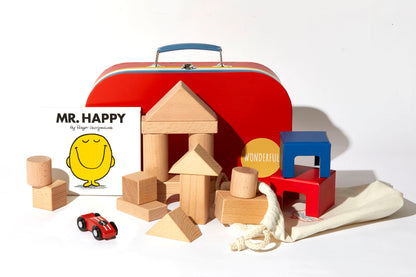 My First Wooden Blocks Suitcase - oversized for Toddlers aged 12 mths+