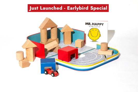 My First Wooden Blocks Suitcase - oversized for Toddlers aged 12 mths+