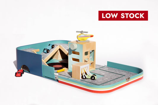 Car Lover Suitcase - Portable Wooden Car Set for Ages 3-5