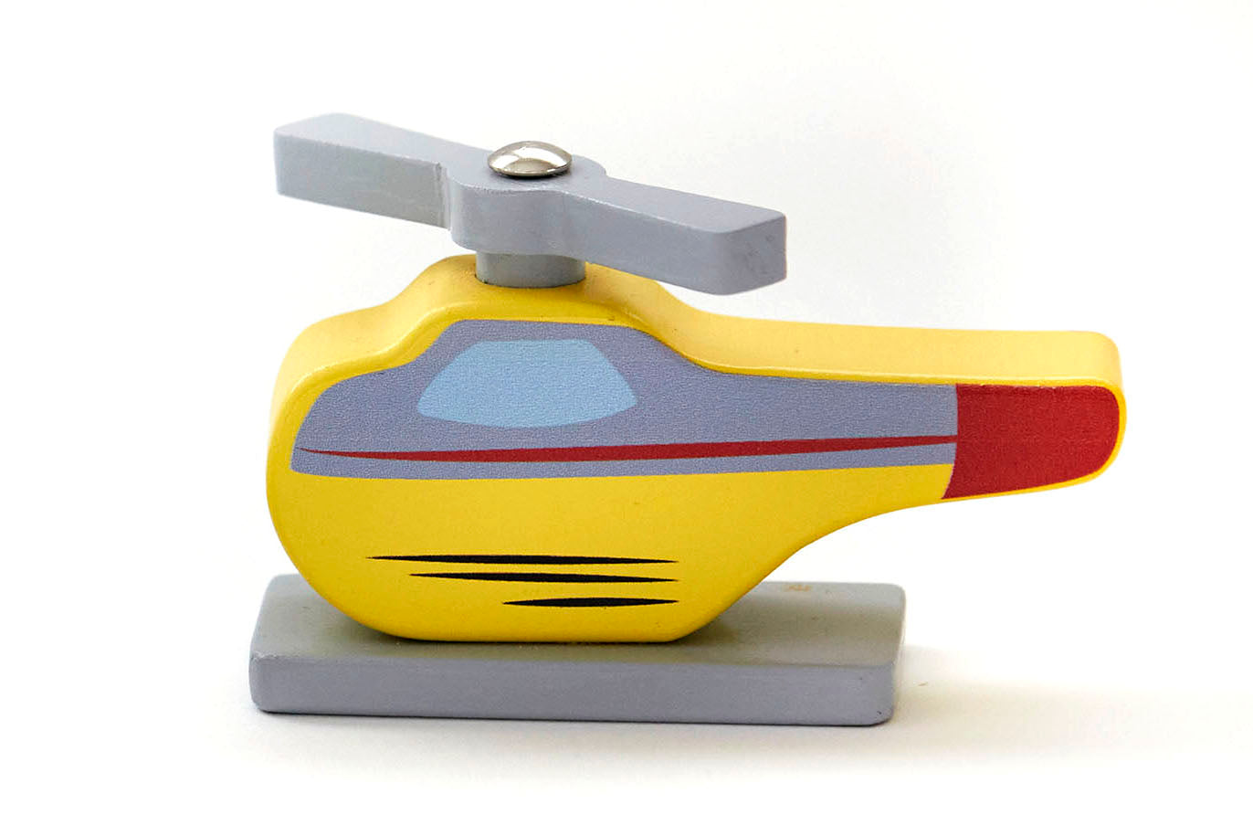 Retro Wooden Helicopter - FSC Timber, Non-toxic paint
