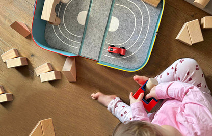 My First Wooden Blocks Suitcase - oversized for Toddlers aged 12 mths+