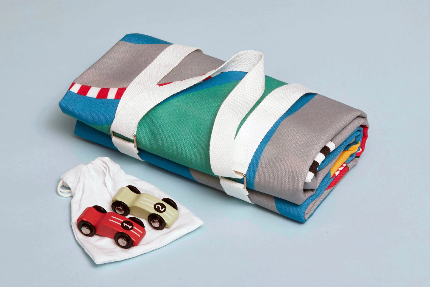 Playmat set for car lovers  * NEW * LIMITED EDITION * Premium rPET Fibre  (includes 2 wooden cars)