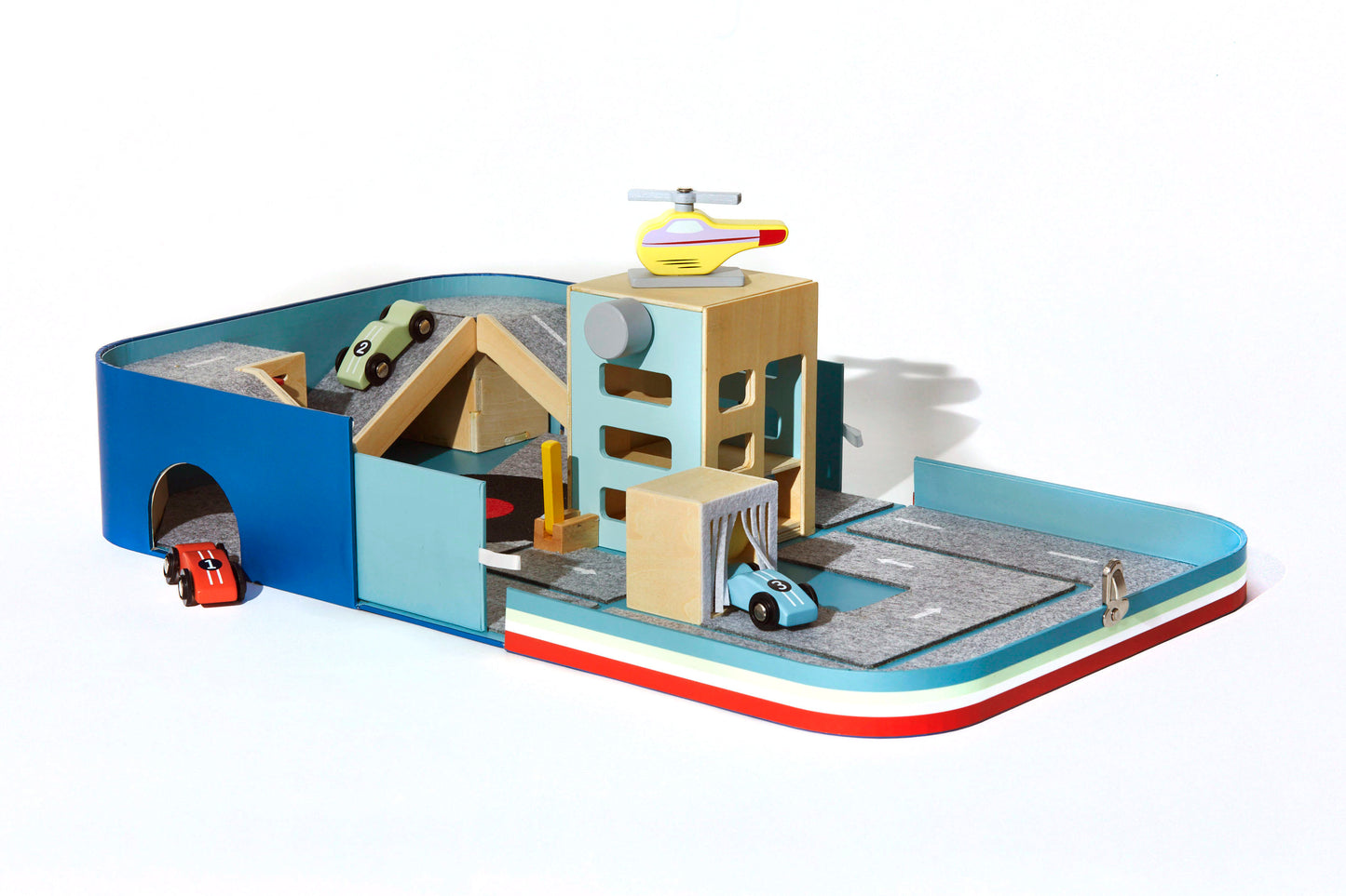Car Lover Suitcase - Portable Wooden Car Set for Ages 3+