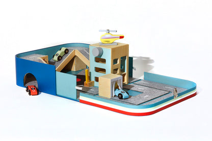 Car Lover Suitcase - Portable Wooden Car Set for Ages 3+
