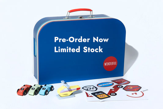 Car Lover Suitcase - Portable Wooden Car Set for Ages 3+