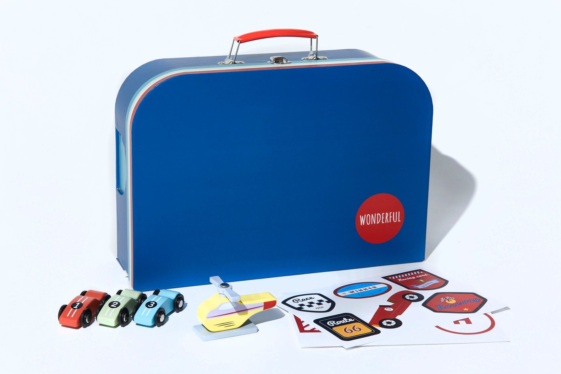 Car Lover Suitcase - Portable Wooden Car Set for Ages 3 - 5 - Wonderful Little Company ™