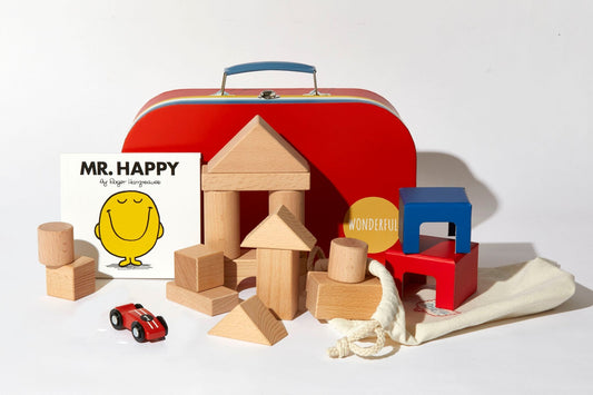 My First Wooden Blocks Suitcase - for Toddlers aged 1 - 3 years - Wonderful Little Company ™